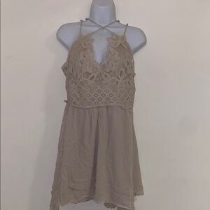 Cream Boho Lacey Dress